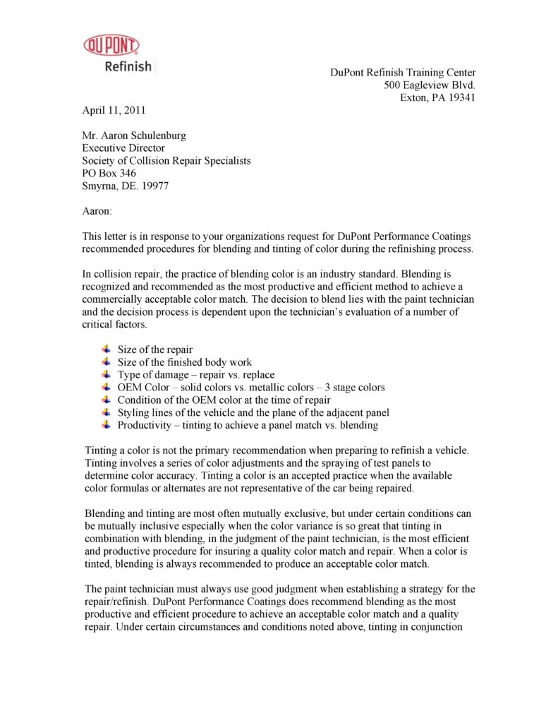 A letter is written to the public in response to requests for uniform performance coatings.
