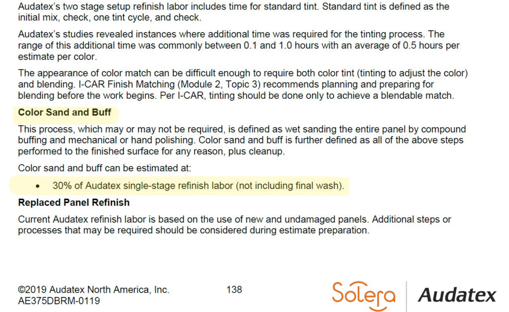 A page of instructions for setting up a refinish