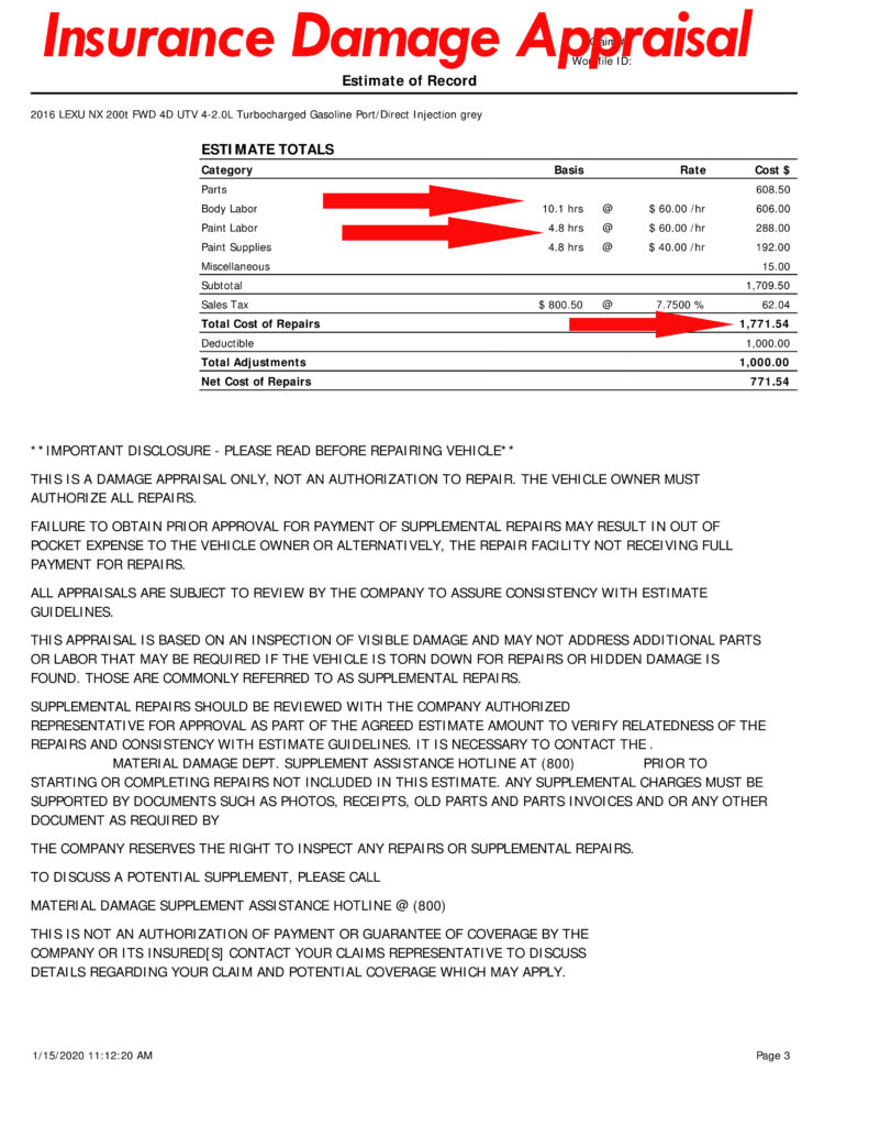 A page of the irs form 1 0 4 0