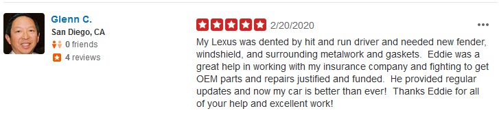 A yelp review of a car that is in the process of being sold.